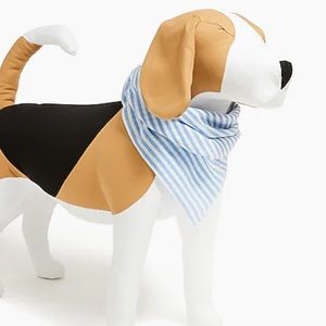 J Crew Crewmutts Dog Bandana Blue and White Striped M/L